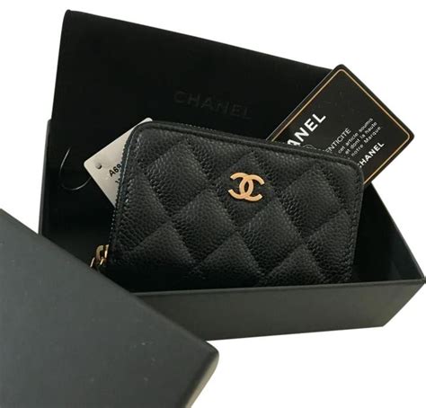 chanel card holder price 2022|Chanel card holder zip around.